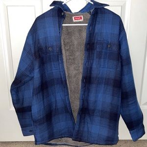 Wrangler Plaid Fuzzy Inside Jacket NWT
